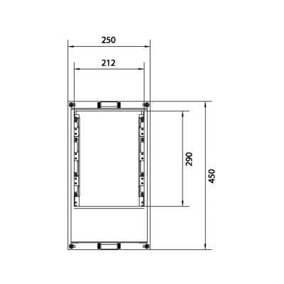univers N Blok dla szyn zbiorczych poziomych 60mm 4/5-pol. 1xNH2 450x250mm UE31E3B HAGER (UE31E3B)