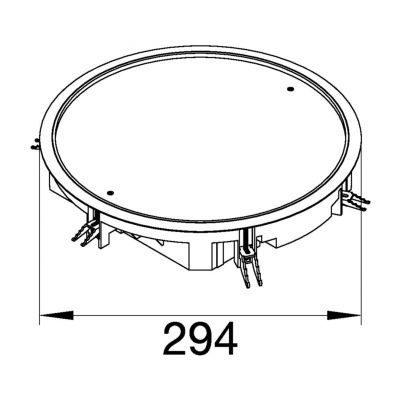 tehalit.VE-EE Pokrywa pełna VDR10 fi275 wykładzina 12mm stal szary PA VDR10127011 HAGER (VDR10127011)