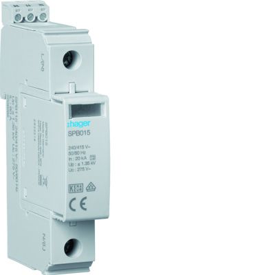 SPD T2 1P sieć TNC In 20kA Imax 40kA Up 1,35kV styk SPB115 HAGER (SPB115)