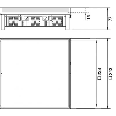 tehalit.VE-EE Pokrywa pełna IP54 5kN EKQ12 244x244 15mm stal nierdzewna (EKQ120BL15)