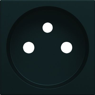 gallery Płytka czołowa do gniazda z uziemieniem 2P+E 2M czarny HAGER (WXD100N)