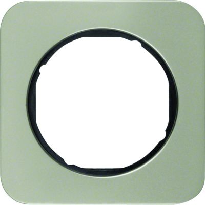 BERKER R.1 Ramka pojedyncza stal szlachetna/czarny 10112104 HAGER (10112104)