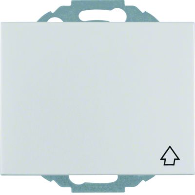 BERKER K.5 Gniazdo SCHUKO z pokrywą aluminium 47477103 HAGER (47477103)