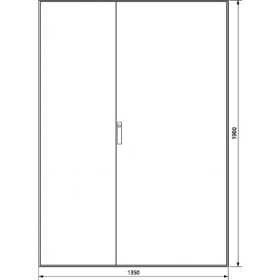 univers Obudowa stojąca IP54 kl.I 1350x1900x400mm RAL7035 FG25WD HAGER (FG25WD)
