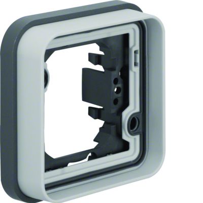 BERKER W.1 Ramka pojedyncza do montażu podtynkowego IP55 szary 13283505 HAGER (13283505)