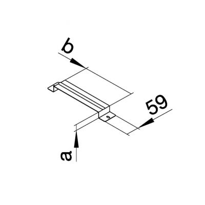 tehalit.UK Uchwyt zabezpieczający 190X48mm stal UKB190480 HAGER (UKB190480)