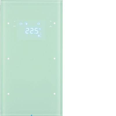 BERKER R.3 Sensor dotykowy podwójny z regulatorem temperatury szkło biały 75642050 HAGER (75642050)