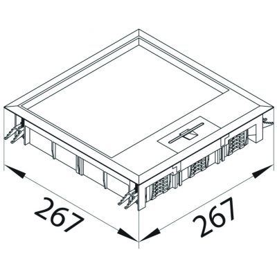 tehalit.VE-EE Pokrywa uchylna VEQ12 244x244 wykładzina 12mm stal nierdzewna VEQ1212E HAGER (VEQ1212E)
