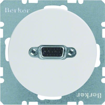 BERKER R.1/R.3 Gniazdo VGA zaciski śrubowe biały 3315412089 HAGER (3315412089)