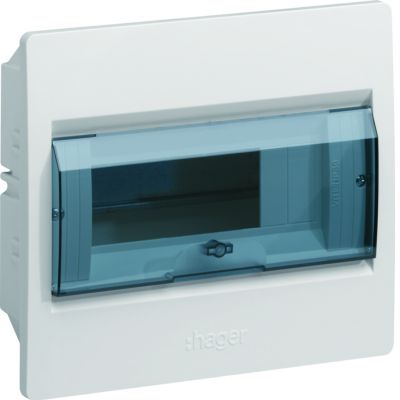IC2 Rozdzielnica 1x8M podtynkowa IP40 drzwi transparentne VR108TP HAGER (VR108TP)