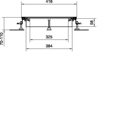 tehalit.BK Kanał współpoziomy wanna stalowa BKW 400x(70-110)mm stal BKW400070 HAGER (BKW400070)