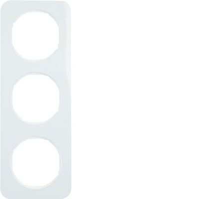 BERKER R.1 Ramka potrójna biała połysk 10132189 HAGER (10132189)