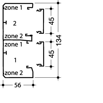 tehalit.GBA Podstawa 50x131mm aluminium anodyzowany GBA501311ALU HAGER (GBA501311ALU)