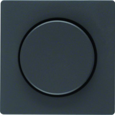 BERKER Q.x Płytka czołowa z pokrętłem Regulator do ściemniacza obrotowego antracyt aksamit lakierowana 11376086 HAGER (11376086)