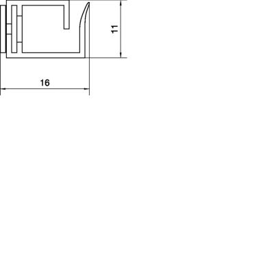 tehalit.VK flex 10 Kanał grzebieniowy L=250mm samoprzylepny szary L2212 HAGER (L2212)