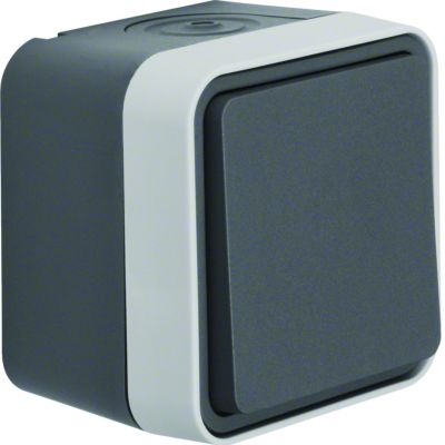 BERKER W.1 Łącznik uniwersalny kompletny IP55 szary 30763505 HAGER (30763505)