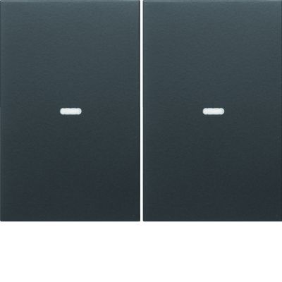 BERKER KNX e/s K.x Klawisze z soczewką do modułu przycisku podwójnego antracyt mat 80960375 HAGER (80960375)