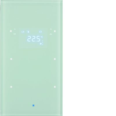 BERKER KNX TS Sensor dotykowy podwójny z regulatorem temperatury szkło białe 75642030 HAGER (75642030)