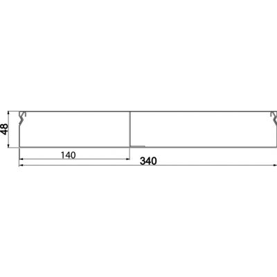 tehalit.UK Kanał do wylewki podłogowej 2-komorowy 340X48mm stal UK340482 HAGER (UK340482)