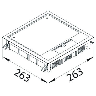 tehalit.VE-EE Pokrywa uchylna VQ12 244x244 wykładzina 5mm czarny PA VQ12059005 HAGER (VQ12059005)
