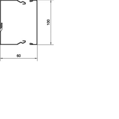 tehalit.LFS Kanał stalowy 60x100mm ocynk LFS601000VERZ HAGER (LFS601000VERZ)