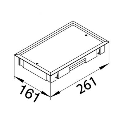 tehalit.VE-EE Pokrywa pełna płytki montaż E04 147X247 8mm stal szary PA BDE04087011 HAGER (BDE04087011)