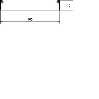 tehalit.AK Podstawa kanału napodł 1-str skos pokrywy 400x70mm stal AKU4000701 HAGER (AKU4000701)
