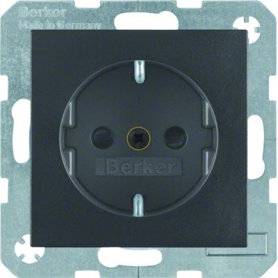 BERKER B.X Gniazdo SCHUKO z uziemieniem antracyt 47231606 HAGER (47231606)