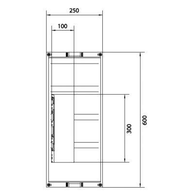 univers N Podzespół rozstaw 60mm3-pol.3xNH00listw. 600x250mm odpływ góra UE41B3N HAGER (UE41B3N)