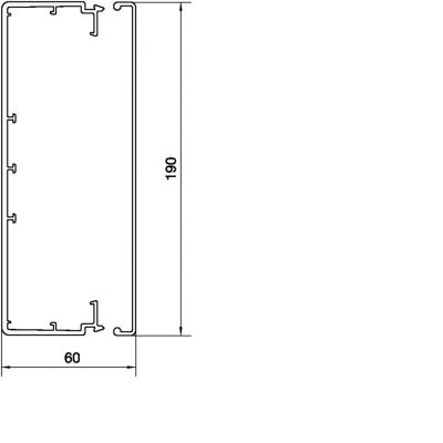 tehalit.LF Kanał elektroinstalacyjny PVC 60x190mm szary LF6019007030 HAGER (LF6019007030)