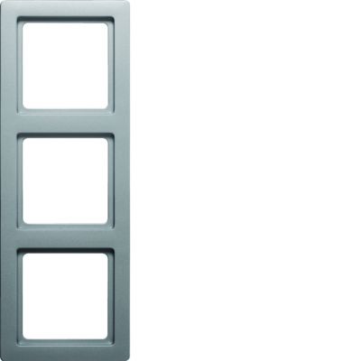 BERKER Q.1 Ramka potrójna aluminium aksamit lakierowana 10136084 HAGER (10136084)