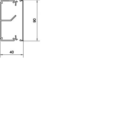 tehalit.LF Kanał elektroinstalacyjny PVC 40x90mm z przegrodą, biały (LF4009109016)