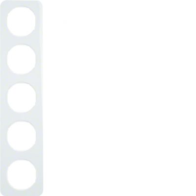 BERKER R.1 Ramka pięciokrotna biała połysk 10152189 HAGER (10152189)