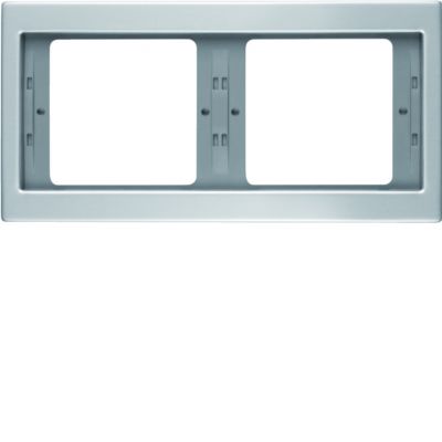 BERKER K.5 Ramka podwójna pozioma aluminium 13637003 HAGER (13637003)