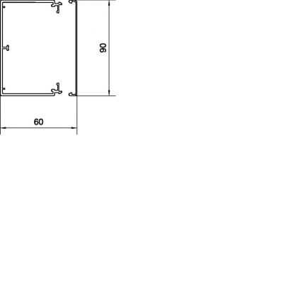 tehalit.LF Kanał elektroinstalacyjny PVC 60x90mm szary LF6009007030 HAGER (LF6009007030)