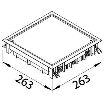 tehalit.VE-EE Pokrywa pełna VDQ12 244x244 wykładzina 12mm czarny PA VDQ12129005 HAGER (VDQ12129005)