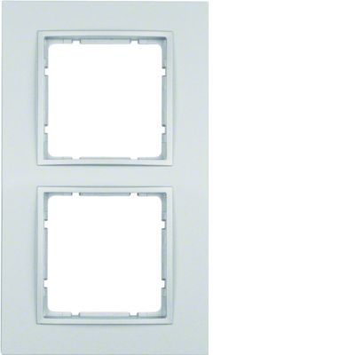BERKER B.7 Ramka podwójna aluminium mat 10126424 HAGER (10126424)