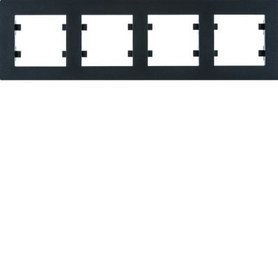 lumina intense Ramka poczwórna pozioma czarna WL5743 HAGER (WL5743)