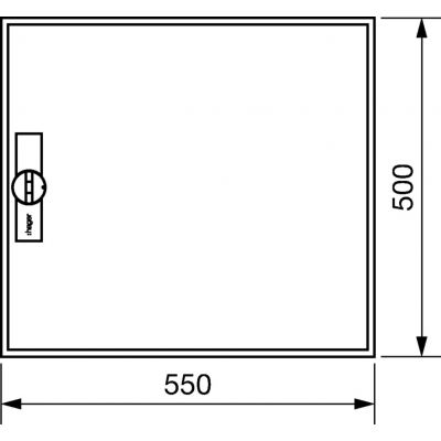 univers Obudowa FW pusta IP44 kl.II 500x550x160 FWB32D HAGER (FWB32D)