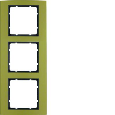 BERKER B.3 Ramka potrójna aluminium złoty/antracyt 10133016 HAGER (10133016)