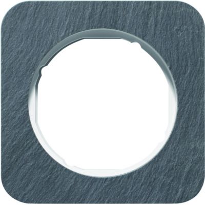 BERKER R.1 Ramka pojedyncza łupek/biała 10112389 HAGER (10112389)