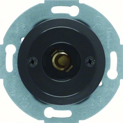 BERKER Serie 1930/Glas Łącznik i sygnalizator świetlny E10 z elementem centralnym czarny 510401 HAGER (510401)