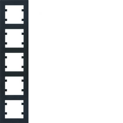 lumina intense Ramka pięciokrotna pionowa czarna WL5653 HAGER (WL5653)