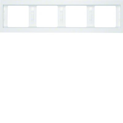 BERKER K.1 Ramka poczwórna pozioma biała połysk 13837009 HAGER (13837009)
