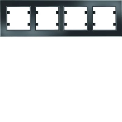 lumina passion Ramka poczwórna pozioma szkło czarne WL9241 HAGER (WL9241)