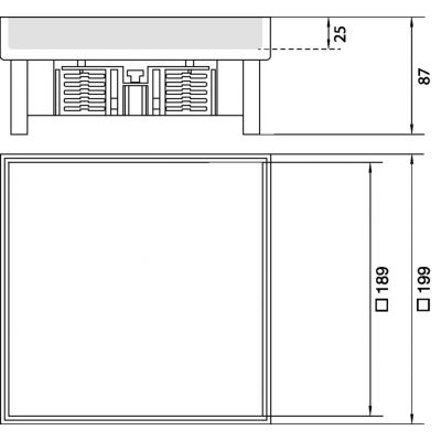 tehalit.VE-EE Pokrywa pełna IP54 5kN EKQ06 200x200 25mm stal nierdzewna (EKQ060BL25)