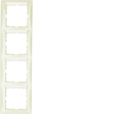 B.Kwadrat Ramka 4-krotna pionowa z polem opisowym, kremowy, połysk (10148912)
