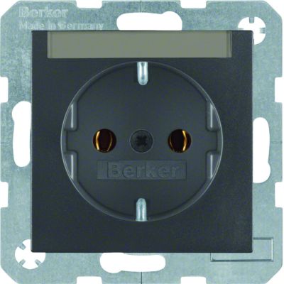 BERKER B.3/B.7 Gniazdo SCHUKO pole opisowe antracyt 47501606 HAGER (47501606)