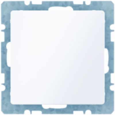 BERKER Q.1/Q.3 Zaślepka z płytką czołową z cokołem i pazurkami biały aksamit 6710096089 HAGER (6710096089)