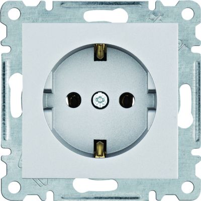 lumina Gniazdo SCHUKO, zaciski wtykowe, srebrny - produkt chwilowo niedostępny na dzień publikacji c (WL1452)